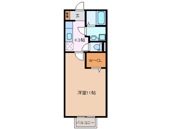 中川原駅 徒歩7分 1階の物件間取画像